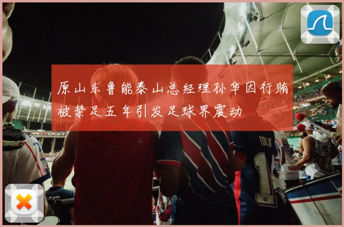 原山东鲁能泰山总经理孙华因行贿被禁足五年引发足球界震动